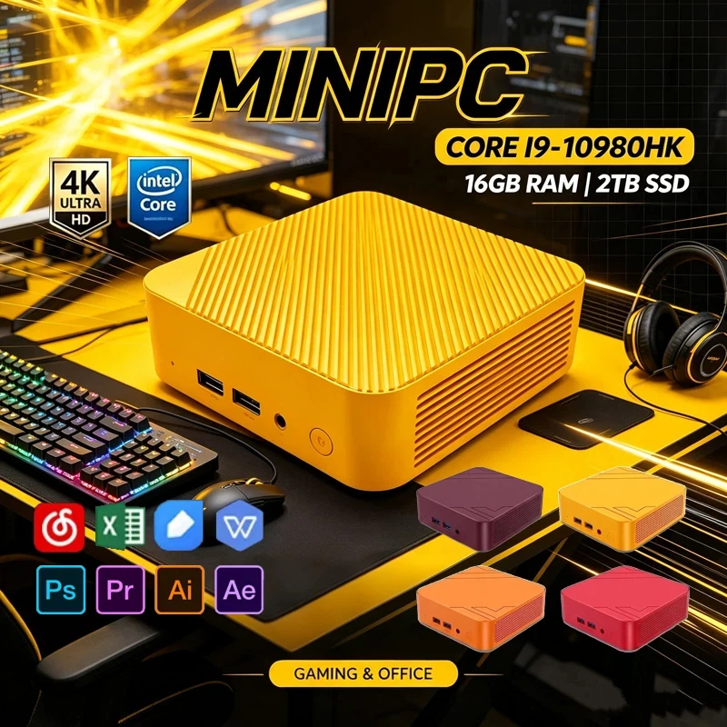 Pc Gaming Editing - Hoogpresterende Kleuren Mini PC Intel I9-10980HK