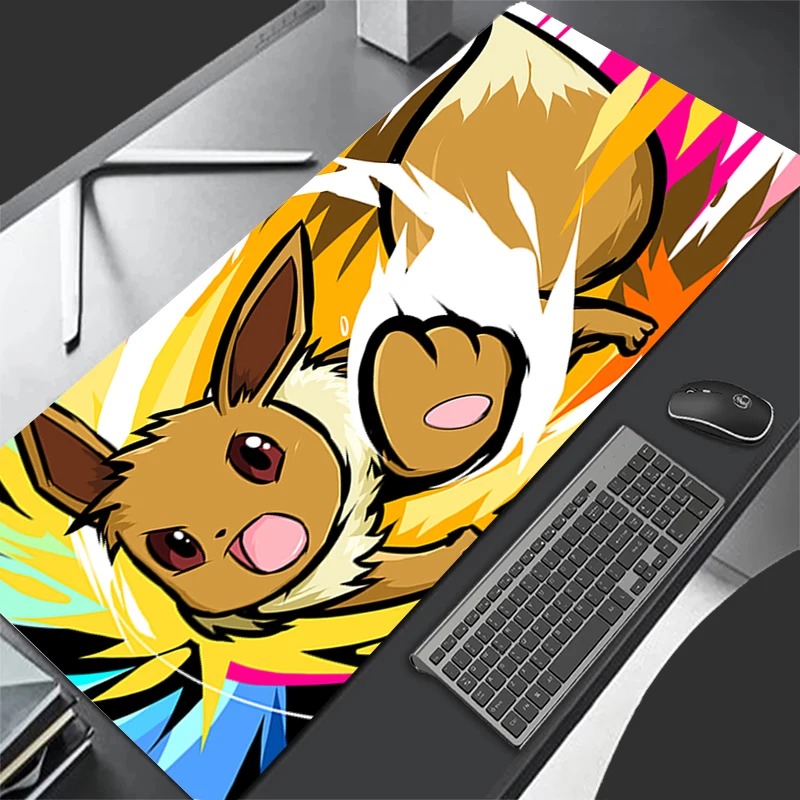Pc Gaming Aesthetic - P-Pokemon Eevee Anime Gaming-muismat, uitgebreide antislip