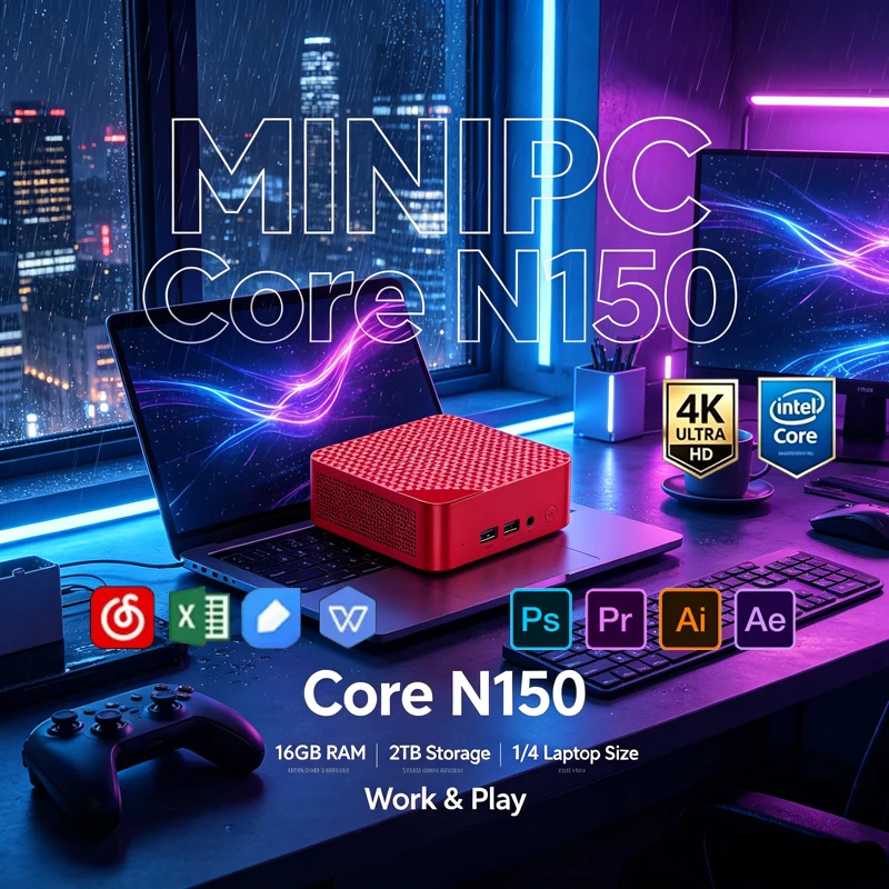 Pc Gaming Editing - Rode Mini PC, Intel Celeron N150,