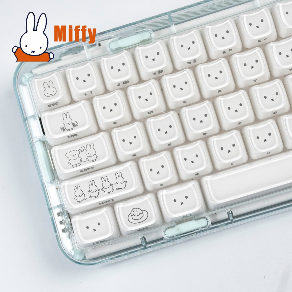 Kawaii Miffy Keycaps Schattig  - Pc Gaming Kawaii recensie en prijs