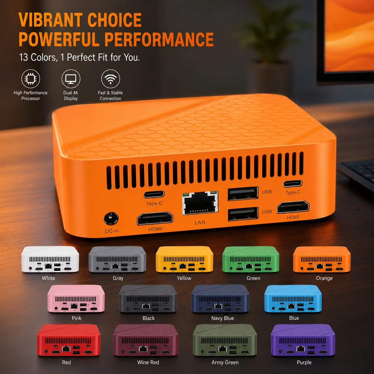 Kleurrijke draagbare mini-pc,  - Pc Gaming Editing recensie en prijs