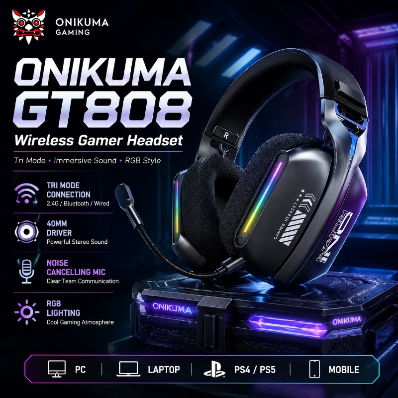 ONIKUMA GT808 Draadloze Gaming - Pc Gaming Gigabyte recensie en prijs