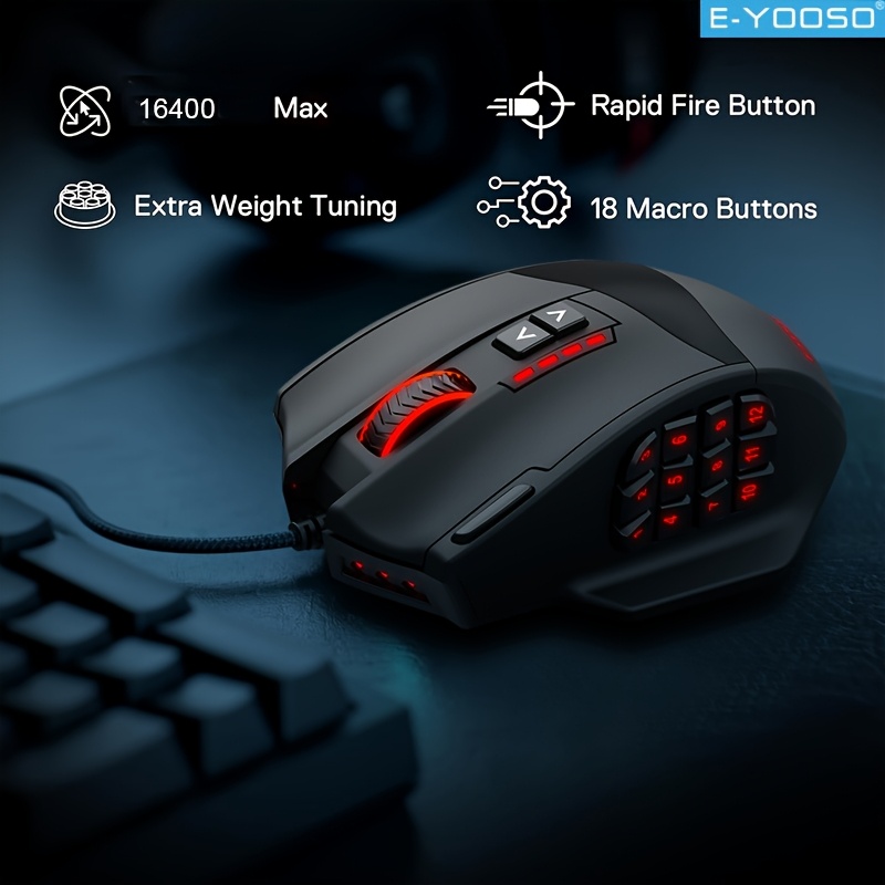 E-YOOSO RGB bedrade gamingmuis - Pc Gaming Editing recensie en prijs