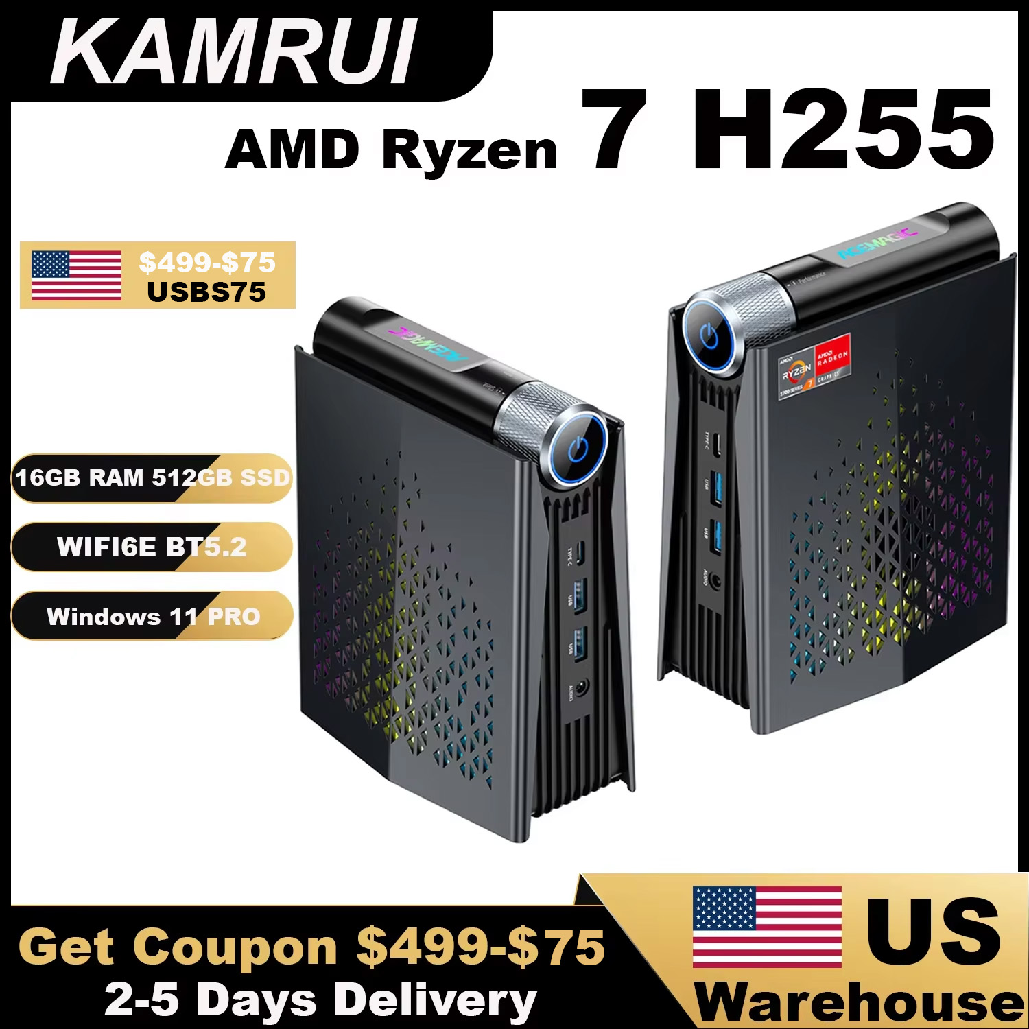 KAMRUI Gaming Mini PC Ryzen 7  - Pc Gaming Setup recensie en prijs
